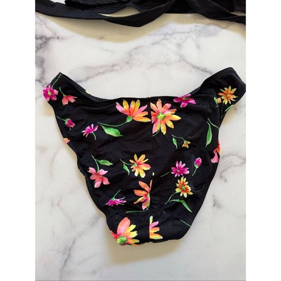 Catalina women's S bikini bottoms swim suit 2 piece bright high rise 90’s neon b - Picture 5 of 8